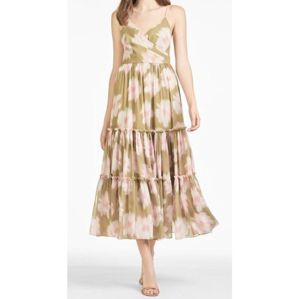 Sachin Babi Dalia Green Floral Dress Size 2